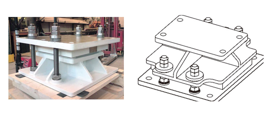 重型墊式減震臺