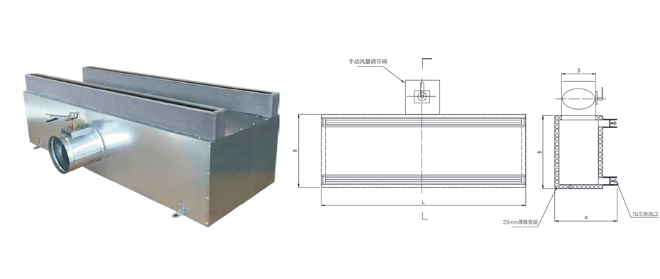 JND系列燈盤(pán)式消聲靜壓箱