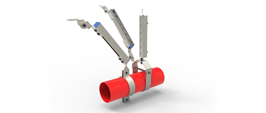 DN200以下單管雙向抗震支架