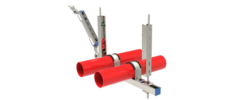 多管側(cè)向抗震支架